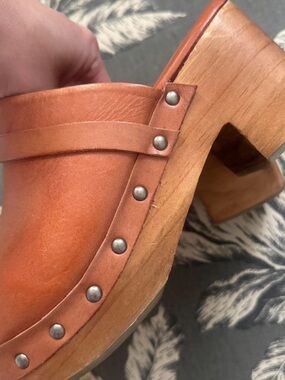 Free People Tan Slip-On Mule